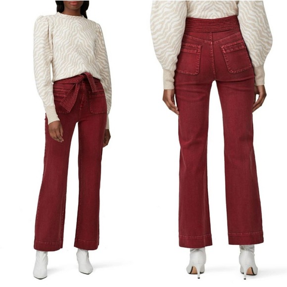 Ulla Johnson Wade High Waist Red Jeans 